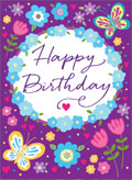 little jeanie flower purple birthday